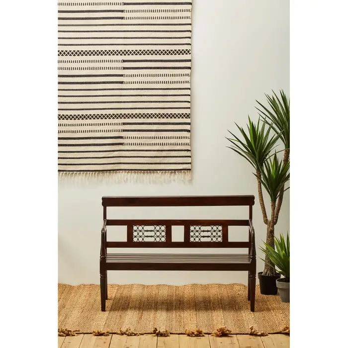 Srina Dark Sheesham Wood Bench