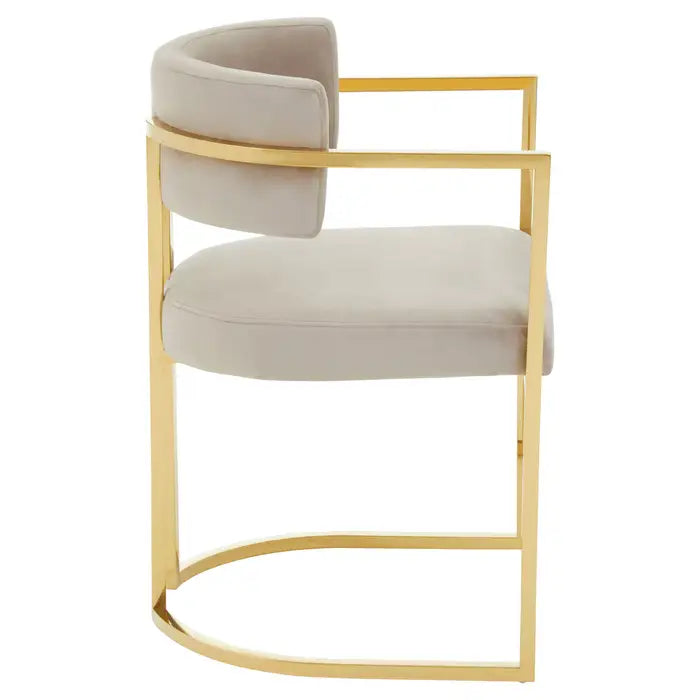 Azalea Mink Velvet Dining Chair