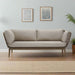 Opus Three Seater Sofa, Bronze Fabric, Tapered Wooden Legs, 2  Side Cushions