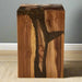 Handcrafted Teak Wood Stool with Natural Organic Textures