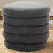 Graphite Velvet Handcrafted Footstool