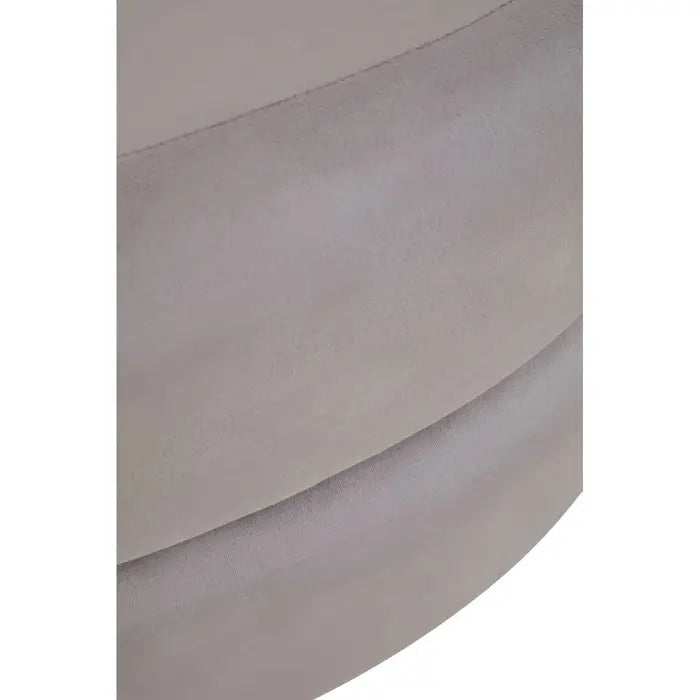 Enhance Your Space with the Glamorous Grey Velvet Upholstered Stool