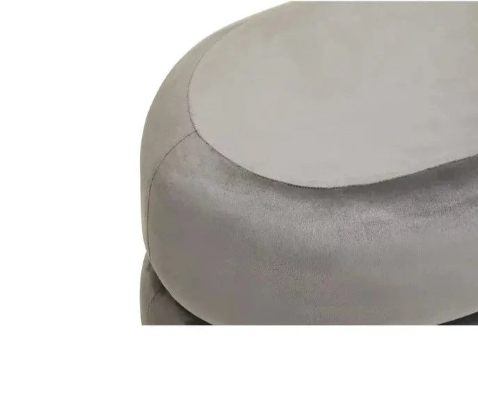 Glamorous Grey Velvet Upholstered Multi-Use Stool