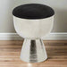 Urban Black Velvet Upholstered Stool