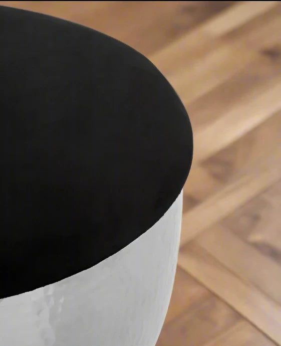 Urban Black Velvet Upholstered Stool