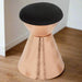 Urban Black Velvet Upholstered Stool