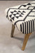 Black & Off White Berber Style Footstool