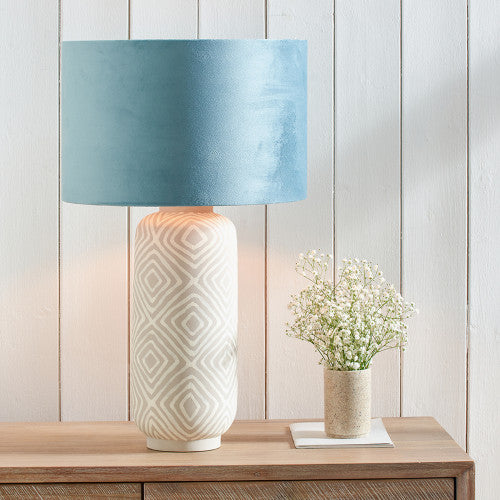 Karin Duck Egg Velvet Cylinder Shade- 45cm