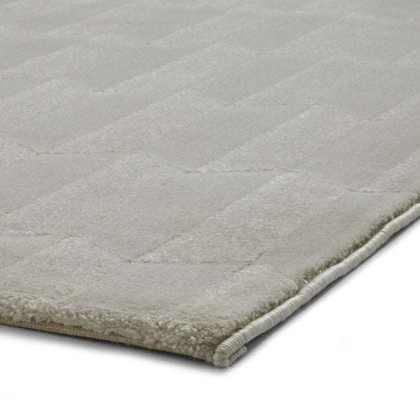 Chic Beige 3D Geometric Pattern Rug – Subtle Optical Illusion Design, Soft High-Pile Texture – Multiple Sizes