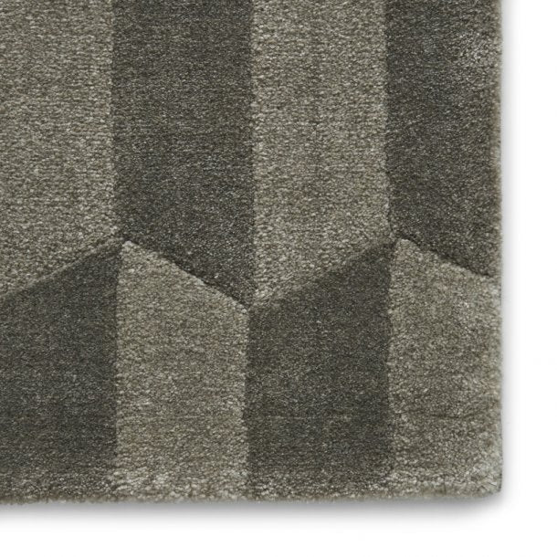 Modern Grey 3D Cube Pattern Rug – Geometric Optical Illusion Design, Soft High-Pile Texture – Multiple Sizes