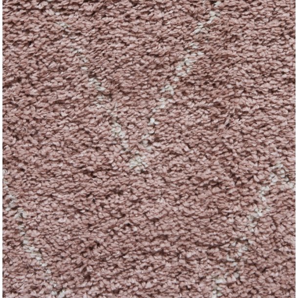 Elegant Rose Shaggy Area Rug with Tassel Detailing – Soft Blush Tones – Multiple Sizes