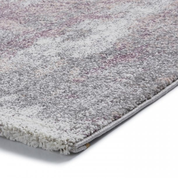 Elegant Ivory & Rose Distressed Area Rug – Modern Abstract Design – Multiple Sizes