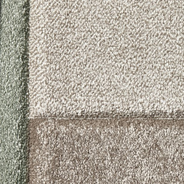 Jersey Beige & Green Living Room Rug