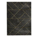 Luxurious Dark Grey & Gold Geometric Marble-Effect Area Rug – Modern Design – Multiple Sizes