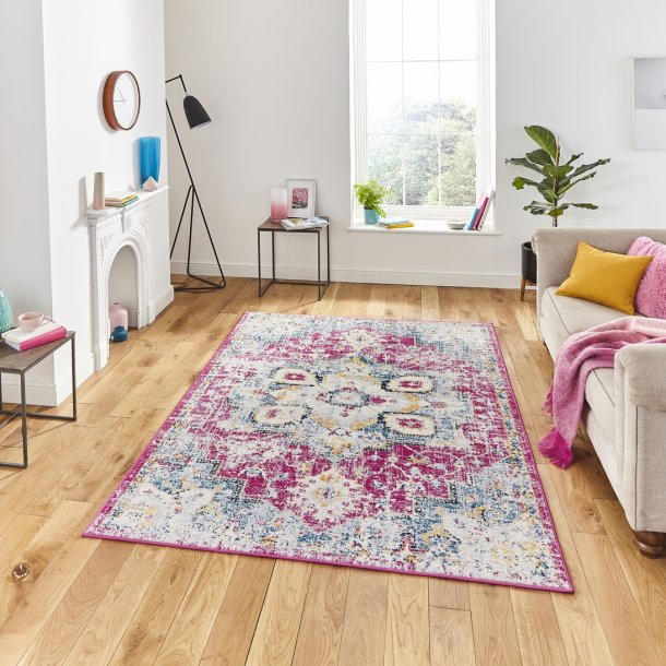 Guernsey Fuschia & Blue Indoor Rug