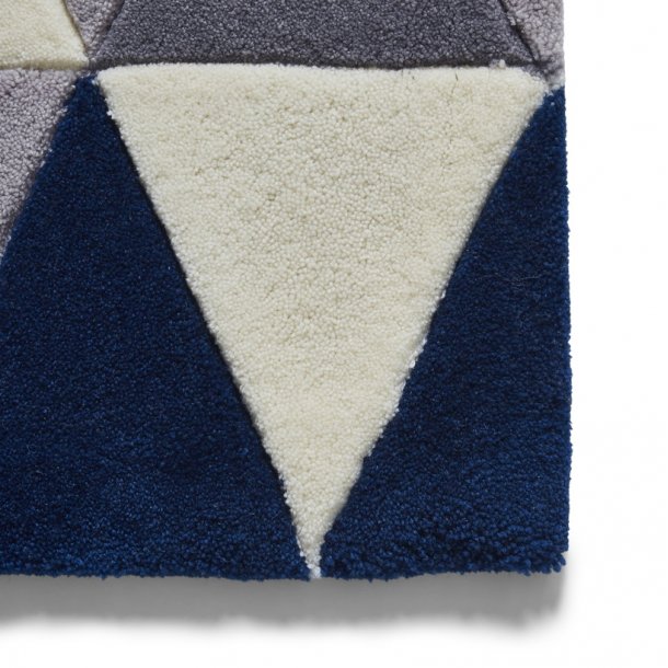 Cavendish Grey & Navy Living Room Rug