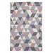 Elegant Grey & Rose Geometric Wool Rug – Luxurious Wool Blend – Multiple Sizes