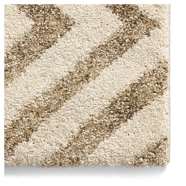 Modern Beige Geometric Diamond Area Rug – Soft Shaggy Design – Multiple Sizes