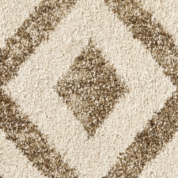 Modern Beige Geometric Diamond Area Rug – Soft Shaggy Design – Multiple Sizes