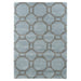 Chic Blue & Grey Wool Rug - Geometric Hexagon Pattern - Multiple Sizes Available