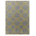 Modern Grey & Yellow Wool Rug - Geometric Honeycomb Design - Multiple Sizes