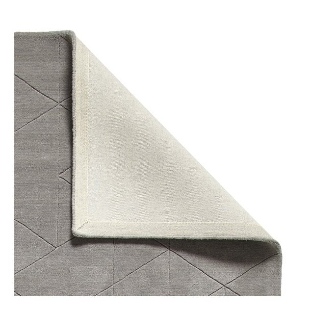 Elegant Grey Wool Area Rug – Geometric Pattern – 100% Wool – Multiple Sizes