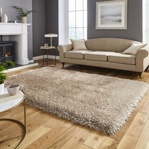 Plush Beige Shaggy Rug – Luxurious Soft High-Pile in Neutral Beige – Multiple Sizes