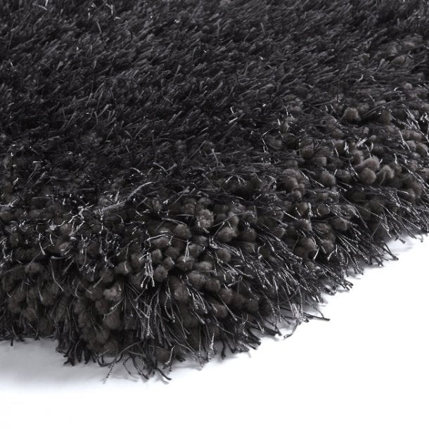 Plush Dark Grey Shaggy Rug – Luxurious High-Pile in Deep Charcoal Tone – Multiple Sizes