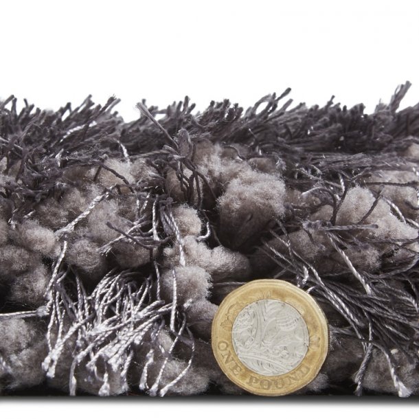 Plush Dark Grey Shaggy Rug – Luxurious High-Pile in Deep Charcoal Tone – Multiple Sizes