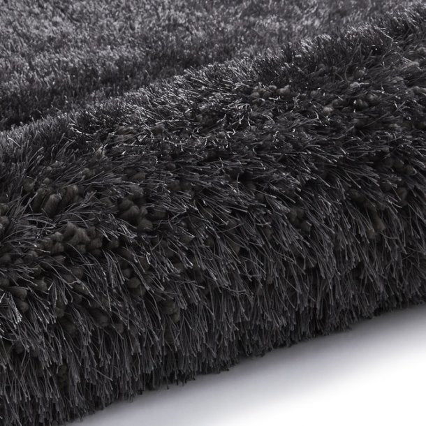 Plush Dark Grey Shaggy Rug – Luxurious High-Pile in Deep Charcoal Tone – Multiple Sizes