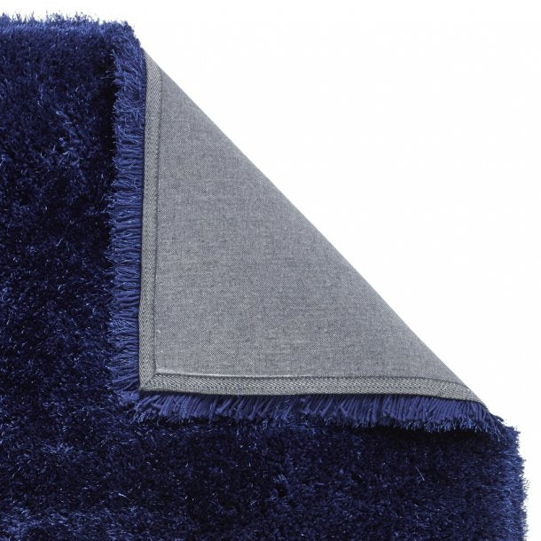 Elegant Dark Navy Shaggy Rug – Luxurious High-Pile in Deep Blue – Multiple Sizes