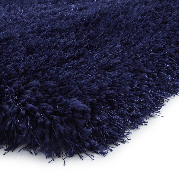 Elegant Dark Navy Shaggy Rug – Luxurious High-Pile in Deep Blue – Multiple Sizes