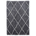 Plush Grey & Cream Diamond Shaggy Rug – Luxurious Soft Pile – Multiple Sizes