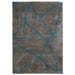 Elegant Grey & Blue Abstract Line Shaggy Rug – Soft High-Pile Comfort – Multiple Sizes