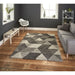 Modern Grey Geometric Area Rug – Soft Polypropylene Blend – Multiple Sizes Available