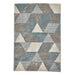 Elegant Grey & Teal Geometric Shaggy Rug – Contemporary Design – Multiple Sizes