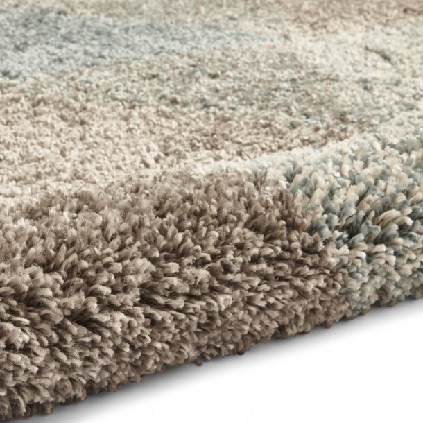 Elegant Grey & Teal Geometric Shaggy Rug – Contemporary Design – Multiple Sizes