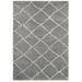 Modern Grey & Cream Shaggy Area Rug with Diamond Pattern – Multiple Sizes