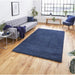 Luxurious Dark Blue Shaggy Area Rug – Soft & Plush Texture - Multiple Sizes