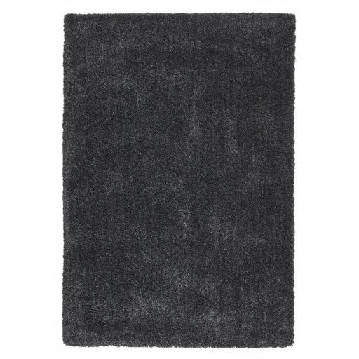 Elegant Dark Grey Shaggy Rug - Luxurious Soft Texture for Living Room – Multiple Sizes