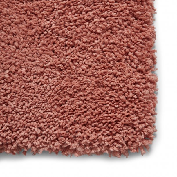 Hudson Plain Peach Shag Pile Living Room Rug