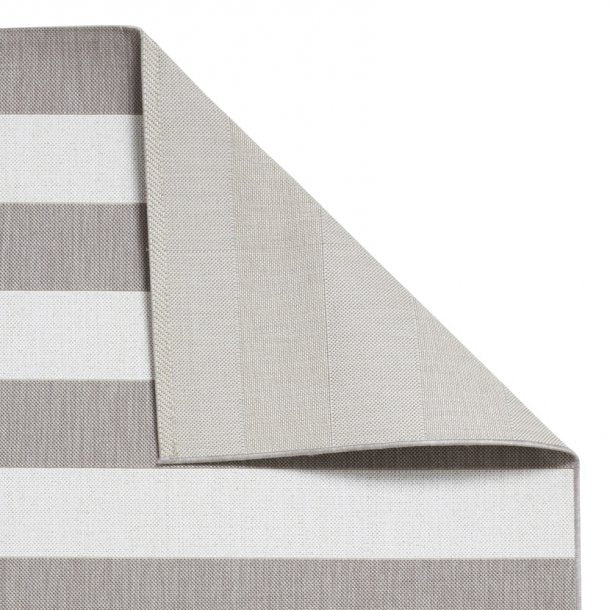 Lounge Outdoor Rug, Striped, Beige & Cream ( 3 Sizes )