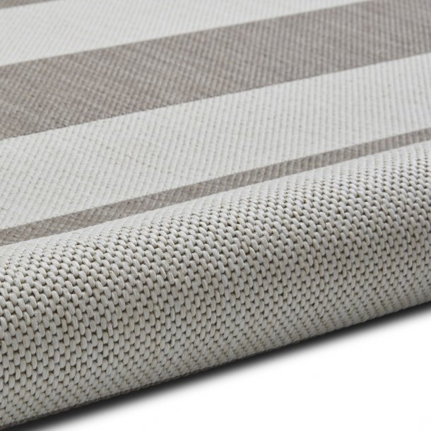 Lounge Outdoor Rug, Striped, Beige & Cream ( 3 Sizes )