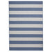 Chic Blue & Light Beige Outdoor Striped Area Rug – Multiple Sizes