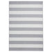 Stylish Grey & Light Beige Outdoor Striped Area Rug – Multiple Sizes