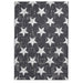 Bold Black & White Star Pattern Indoor-Outdoor Rug – Weather-Resistant Stylish Design – Multiple Sizes