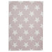 Charming Rose Pink & Cream Star Pattern Indoor-Outdoor Rug – Soft Weather-Resistant Design – Multiple Sizes