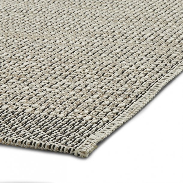 Elegant Beige & Black Outdoor Area Rug - Modern Geometric Design - Multiple Sizes