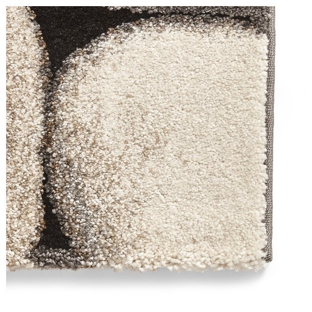 Modern Cream & Grey Pebble Design Rug – Soft Polypropylene Blend – Multiple Sizes