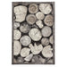 Rustic Cream & Grey Tree Log Pattern Rug – Soft Polypropylene Blend – Multiple Sizes